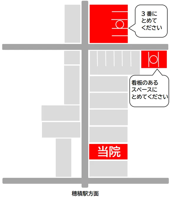 岐阜瑞穂市ほづみ鍼灸治療院の駐車場案内地図